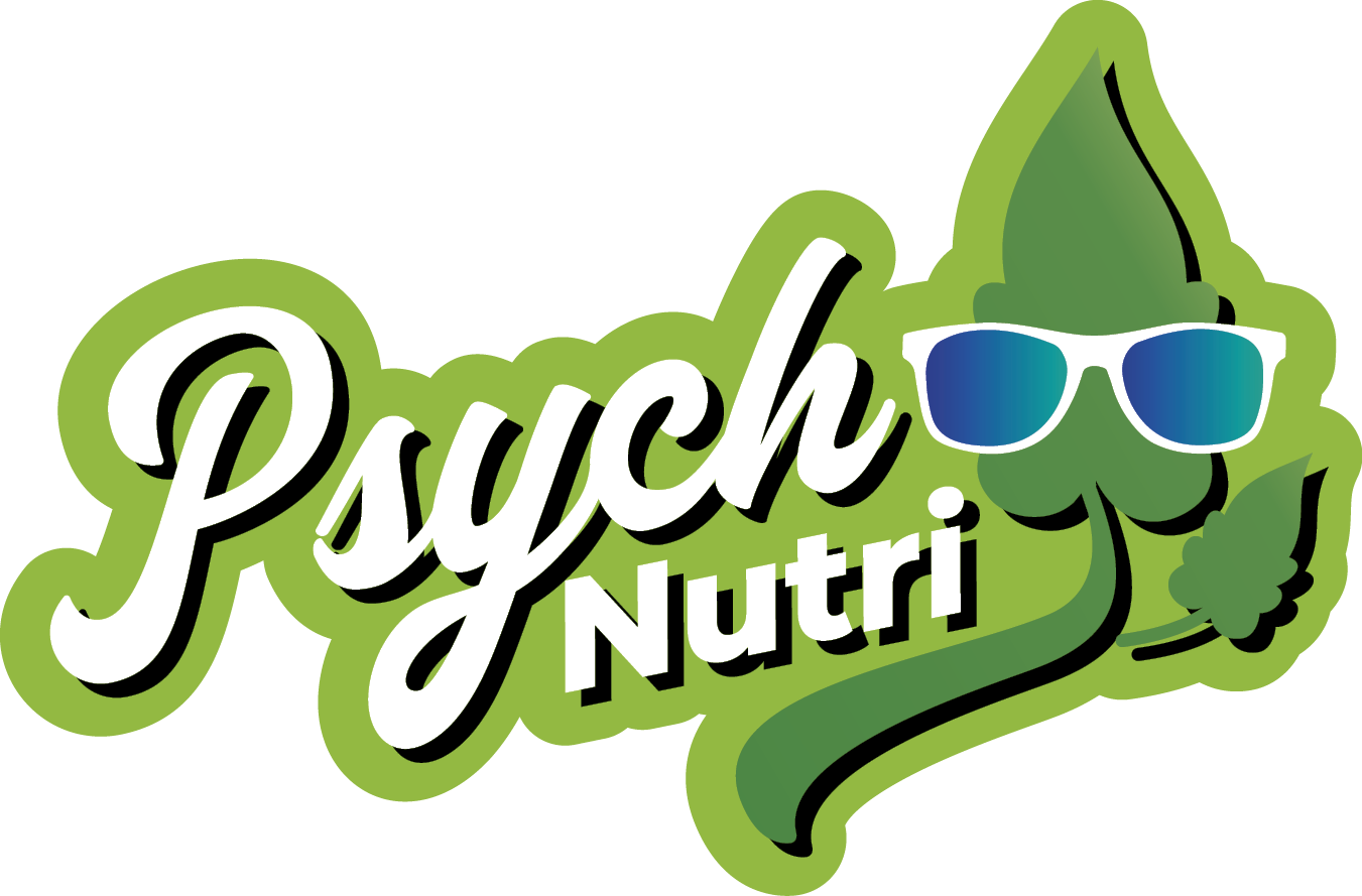 Logo de uma folha com óculos da Psych Nutri